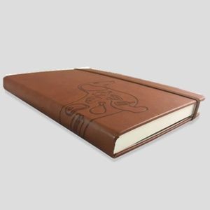 A5 PU LEATHER COVER DACHSHUND NOTEBOOK (DOT GRID)